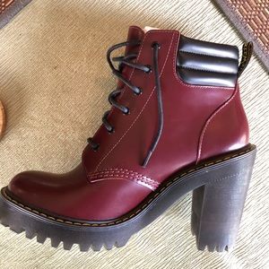 Dr. Martens “Persephone”, size 9. Color is Shiraz (dark red).